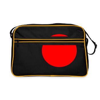 Red circle cool design gift idea around shirt - Retro Bag - black/gold - Front