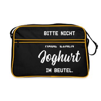 Funny Funny Cool Sayings Yogurt - Retro Bag - black/gold - Front