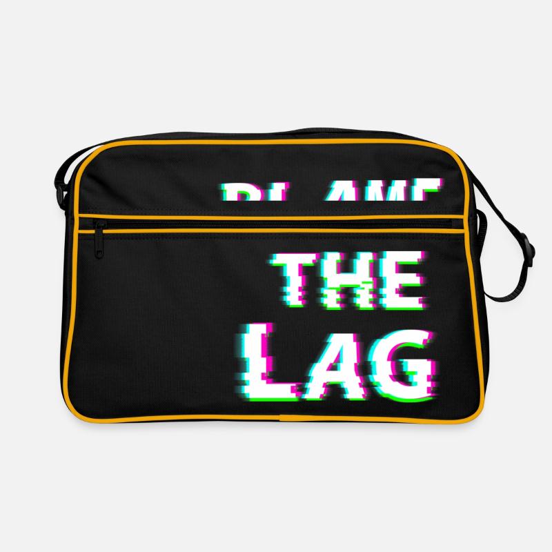 Schuld an der Verzögerung - Retro Tasche - Schwarz/Gold