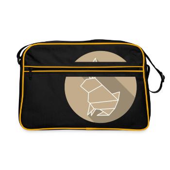 hase - Retro Tasche - Schwarz/Gold - Vorne