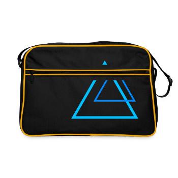 Force pyramids in blue - Retro Bag - black/gold - Front