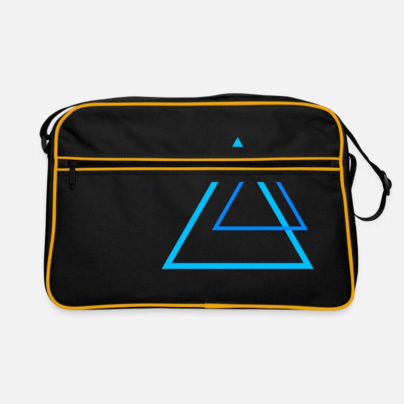 Force pyramids in blue Retro Bag