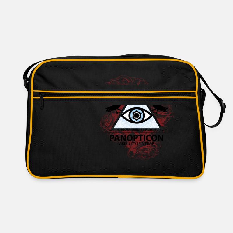 || Die Foucault-Serie || Panoptikum || - Retro Tasche - Schwarz/Gold