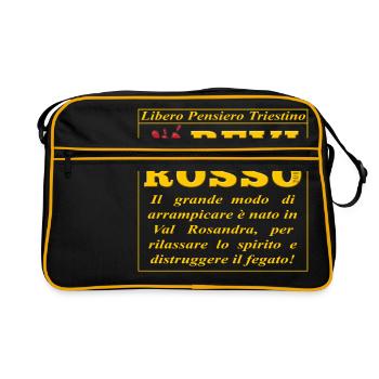 Boire du rouge - Pensiero Triestino gratuit - Sac Retro - noir/or - Devant