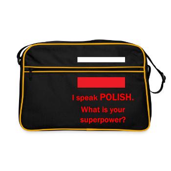 I speak polish - Retro Bag - black/gold - Front