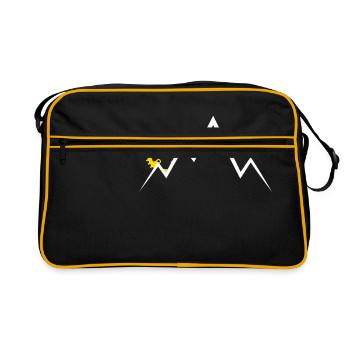 Mountain Bike Sunrise Mountains Gift Sport - Retro Bag - black/gold - Front
