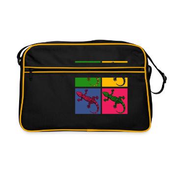 lézard - Sac Retro - noir/or - Devant