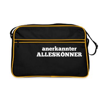 recognized ALL-ROUNDER - Retro Bag - black/gold - Front