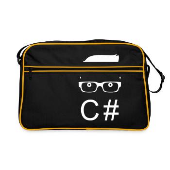 See Sharp C# C-Sharp - Retro Bag - black/gold - Front