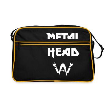 Metal Head - Heavy Metal - Headbanger - Sac Retro - noir/or - Devant