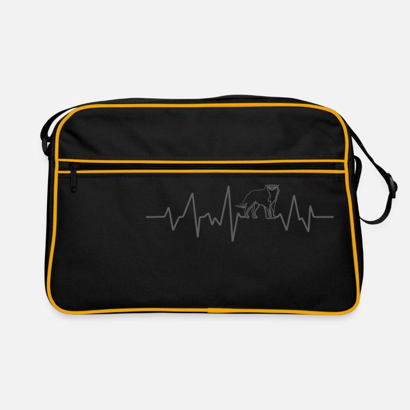 Herzschlag Berner Sennenhund Geschenk Idee Puls Retro Tasche