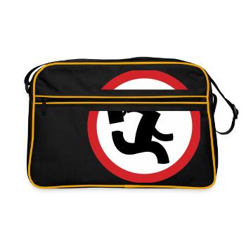 Nerd Herd Logo - Chuck - Retro Bag - black/gold - Front