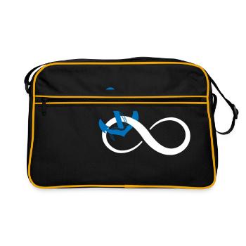 Infinity anchor - Retro Tasche - Schwarz/Gold - Vorne
