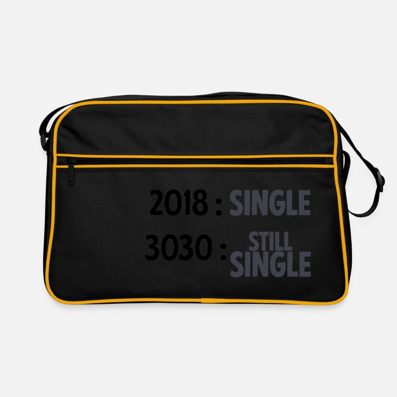 Single aber nicht alleine Geschenk Geschenkidee Retro Tasche