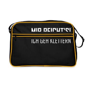 Je vais grimper - Sac Retro - noir/or - Devant