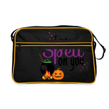 Je mets un sort sur toi - Malédiction magique d'Halloween - Sac Retro - noir/or - Devant