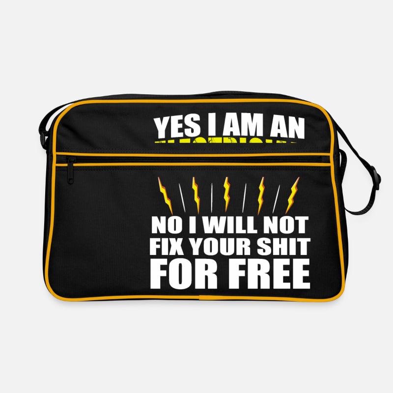 Funny electrician sayings gift Retro Bag