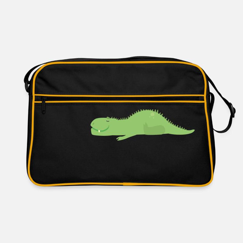 Schlafender Dinosaurier Retro Tasche