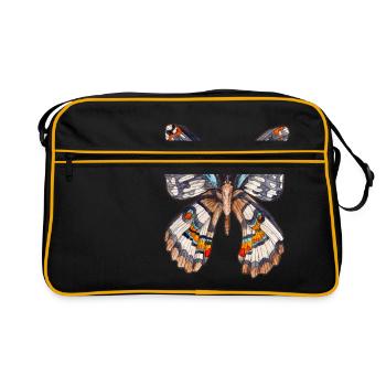 Papillon brun - Sac Retro - noir/or - Devant
