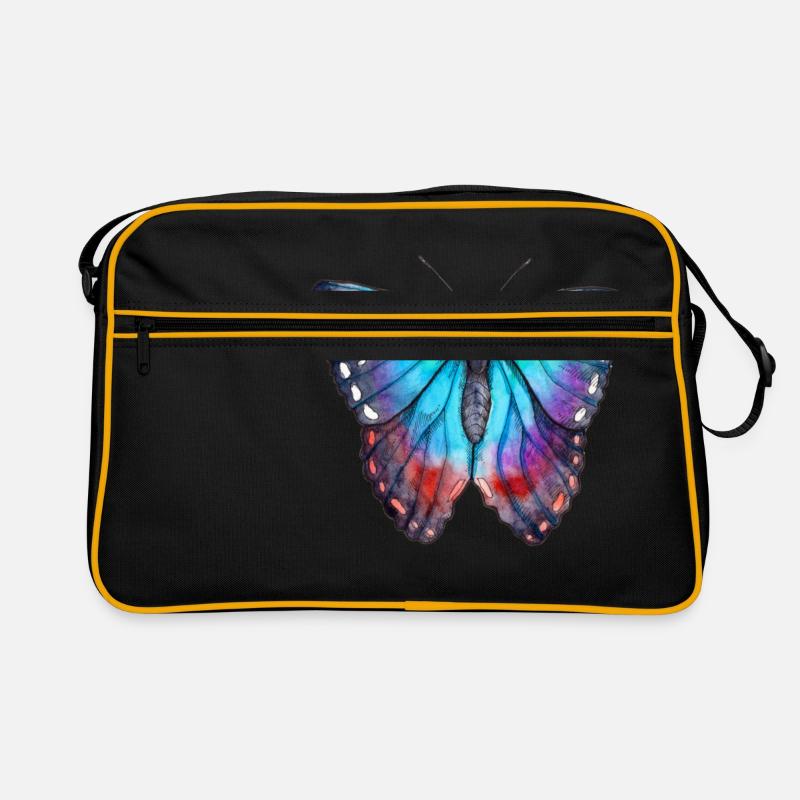 Blue butterfly Retro Bag