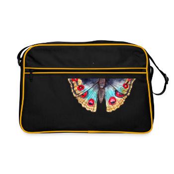Papillon coloré - Sac Retro - noir/or - Devant