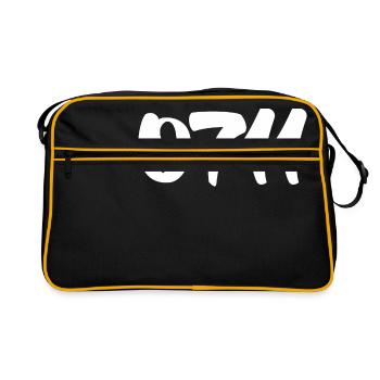 0711 Stuttgart Shirt Geschenk Geschenkidee - Retro Tasche - Schwarz/Gold - Vorne