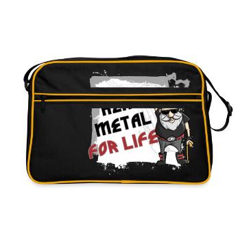 Heavy Metal pour la vie - Sac Retro - noir/or - Devant