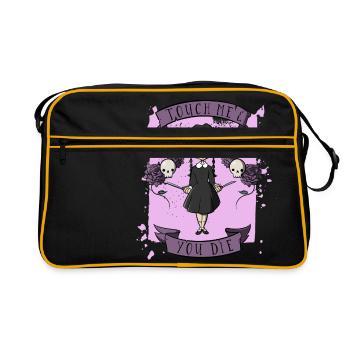Touch me and you the - Retro Bag - black/gold - Front
