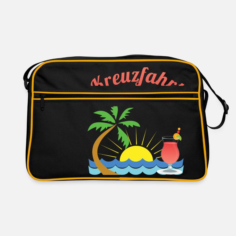 Kreuzfahrt Königin Palmen Meer Sonne Geschenk Retro Tasche