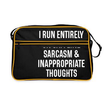 Sarcasm sayings - Retro Bag - black/gold - Front
