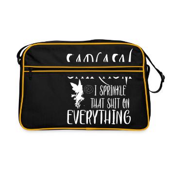 Sarcasm sayings - Retro Bag - black/gold - Front