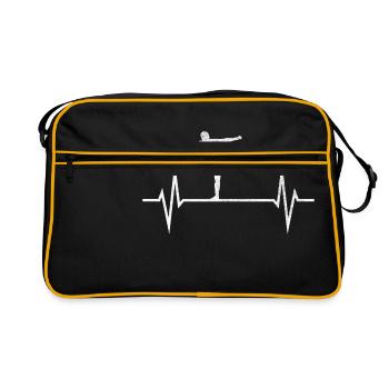 Kickboxing Kickboxer Martial Arts Retro Gift - Retro Bag - black/gold - Front