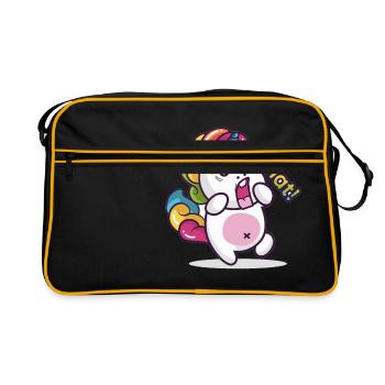 Unicorn What ?? - Retro Bag - black/gold - Front