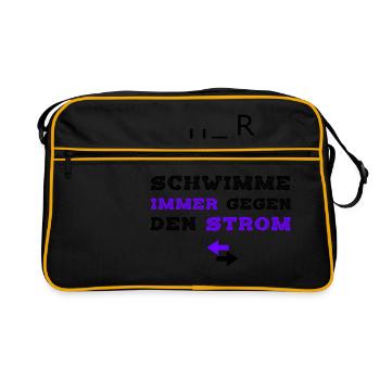 Technicien en électronique T-Shirt Rebell Querdenker - Sac Retro - noir/or - Devant