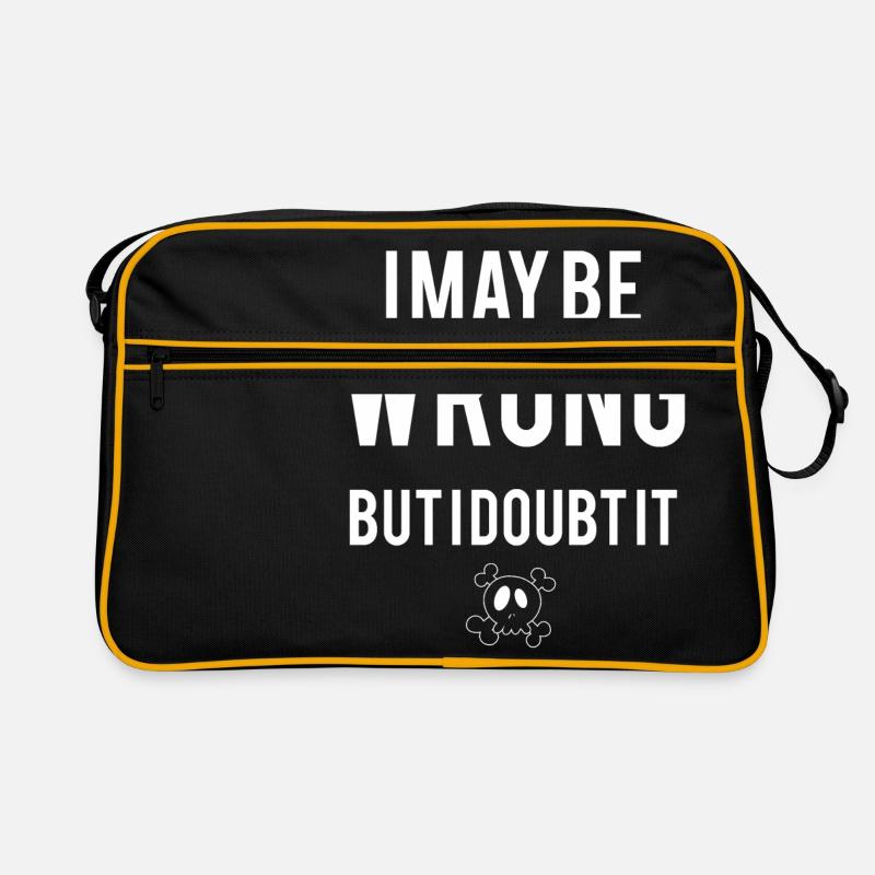 Say funny sayings sarcastic gift - Retro Bag - black/gold