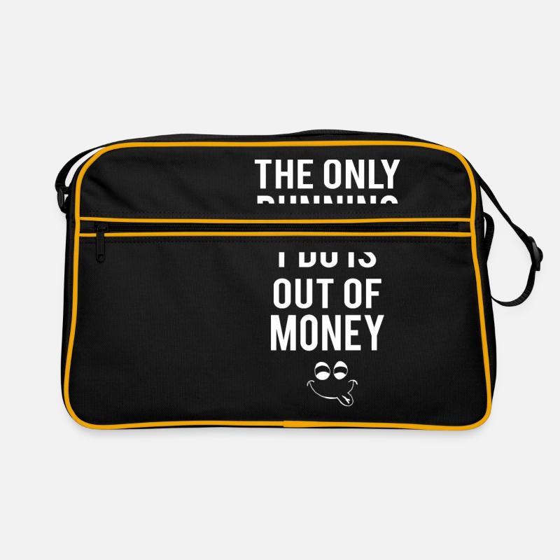 Sprüche Spruch - Retro Tasche - Schwarz/Gold