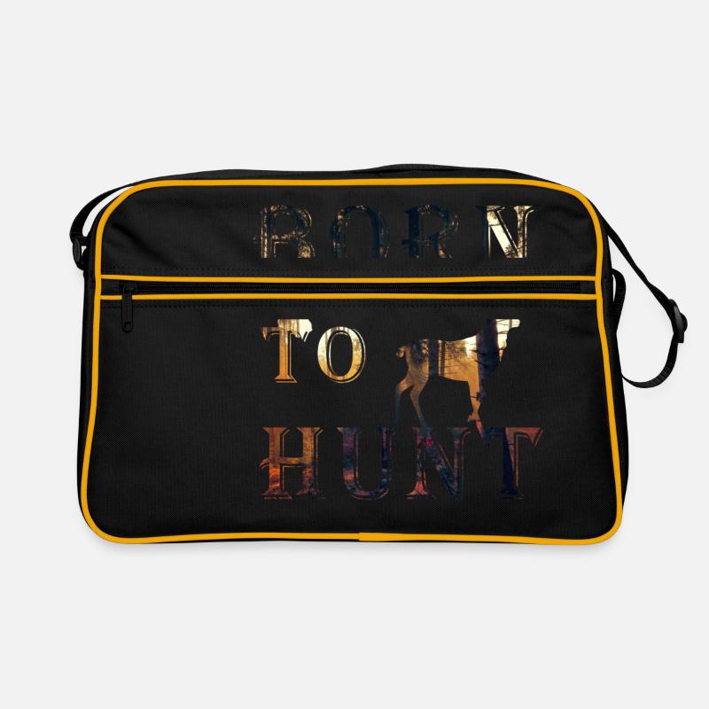 Born to Hunt - Retro Tasche - Schwarz/Gold