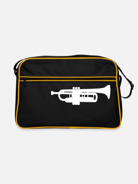 Trumpet White - Retro Bag - black/gold - Front