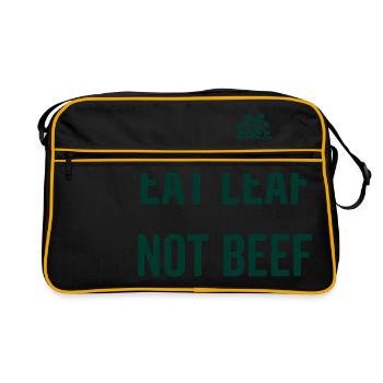 Veganer Vegetarier Tierschutz Geschenkidee - Retro Tasche - Schwarz/Gold - Vorne