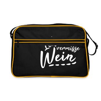 Le vin me manque - Sac Retro - noir/or - Devant