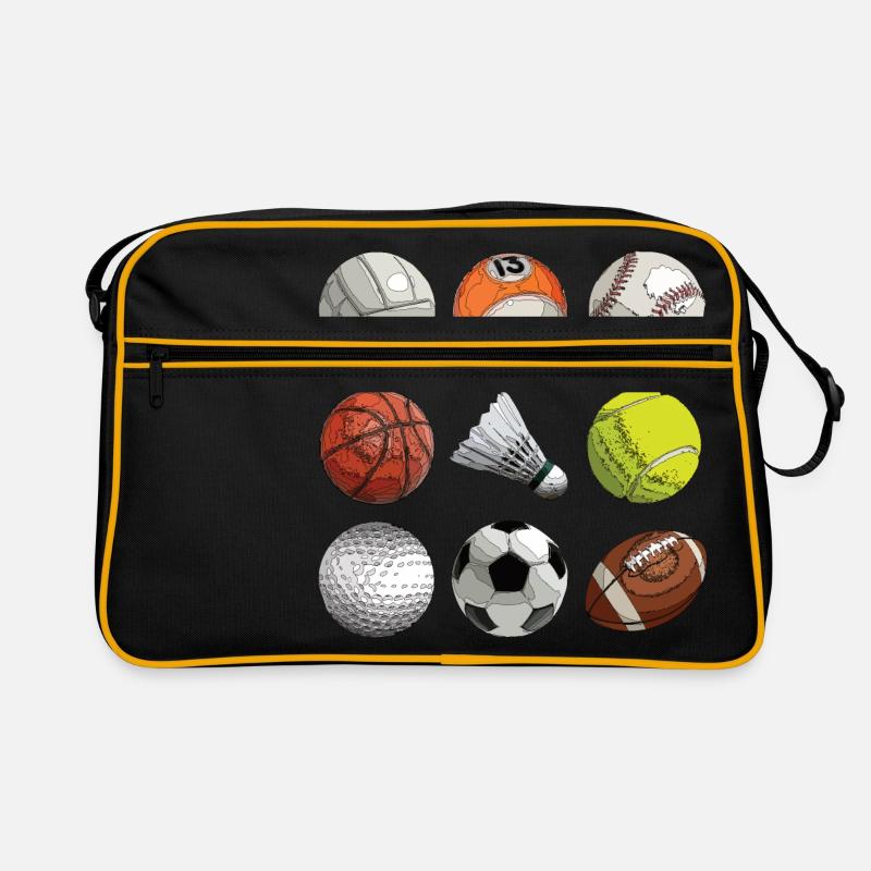 Ballsport - Retro Tasche - Schwarz/Gold