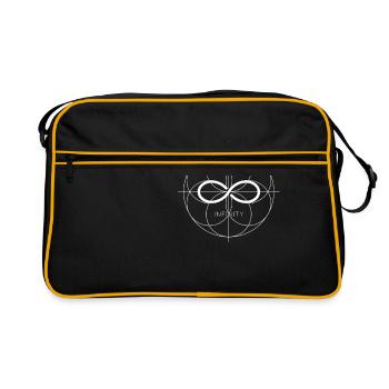 Infinity infinite symbols symbolism infinity - Retro Bag - black/gold - Front