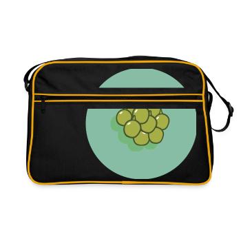 Idée de cadeau de végétarien végétarien - Sac Retro - noir/or - Devant