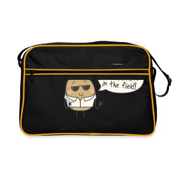 Die beste Kartoffel auf dem Feld - Retro Tasche - Schwarz/Gold - Vorne