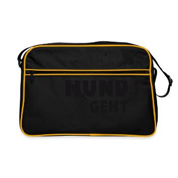 The dog goes - statement - Retro Bag - black/gold - Front