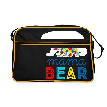 Autisme autiste ADHD mère maman asperger cadeau - Sac Retro - noir/or - Devant