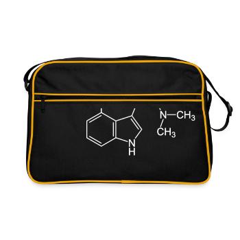 Psilocin Molecule - Retro Bag - black/gold - Front