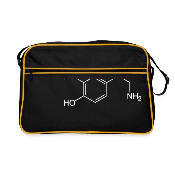 Dopamine Molecule - Retro Bag - black/gold - Front