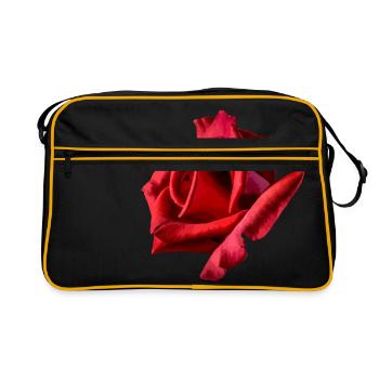 Rose rouge - Sac Retro - noir/or - Devant