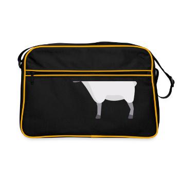mouton de nuage blanc - Sac Retro - noir/or - Devant